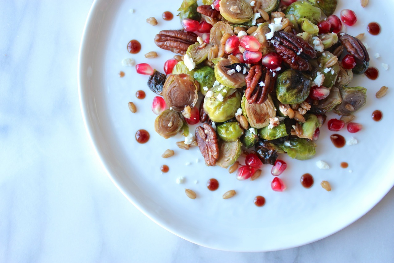 brussels-sprouts-with-farro-and-pomegranate