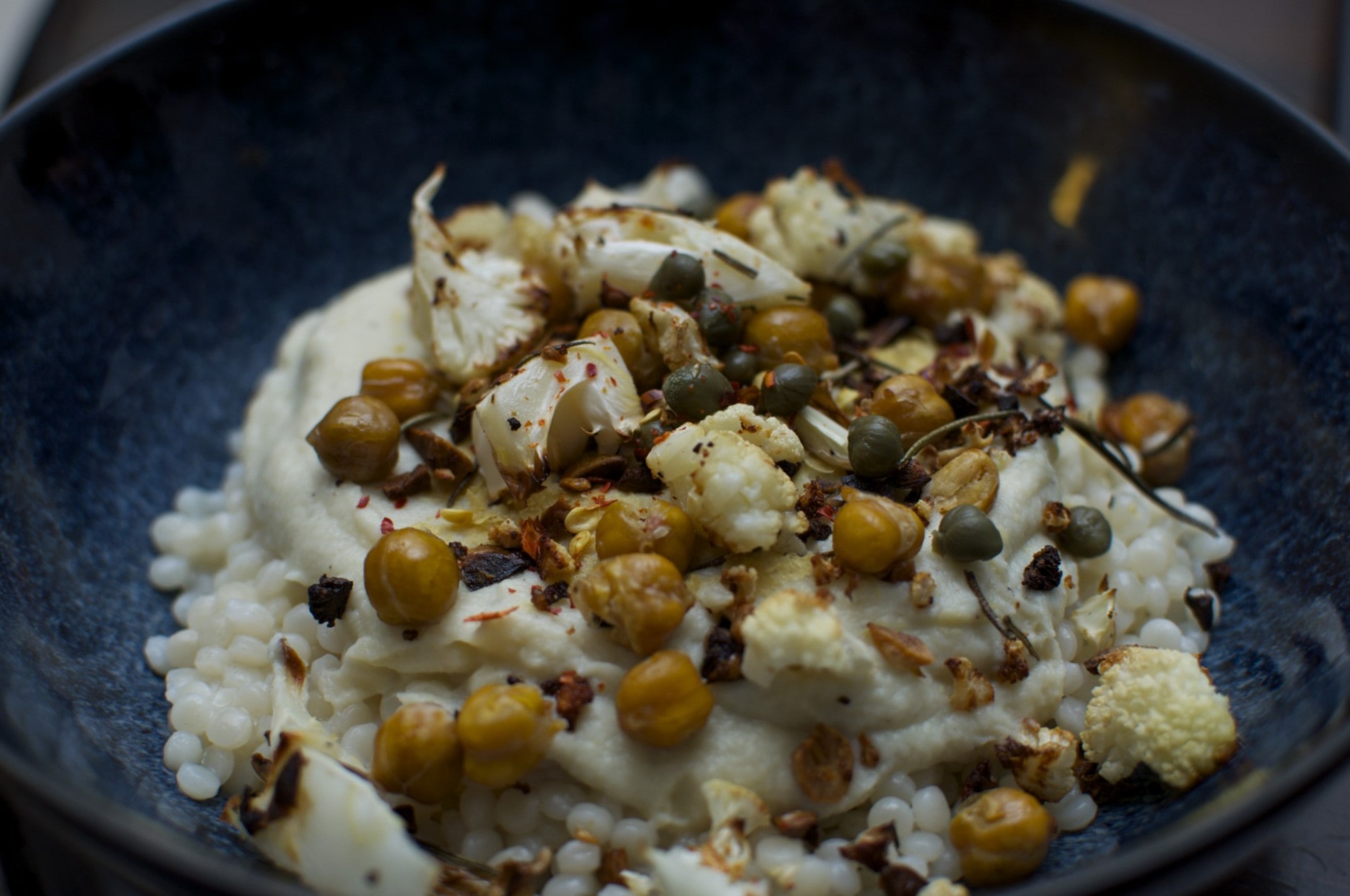 cauliflower-puree-with-chickpeas-recipe