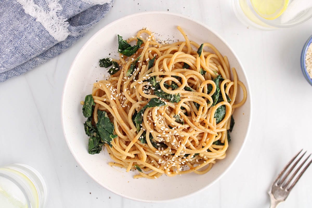 cold-sesame-noodles-with-kale-and-shiitakes-recipe