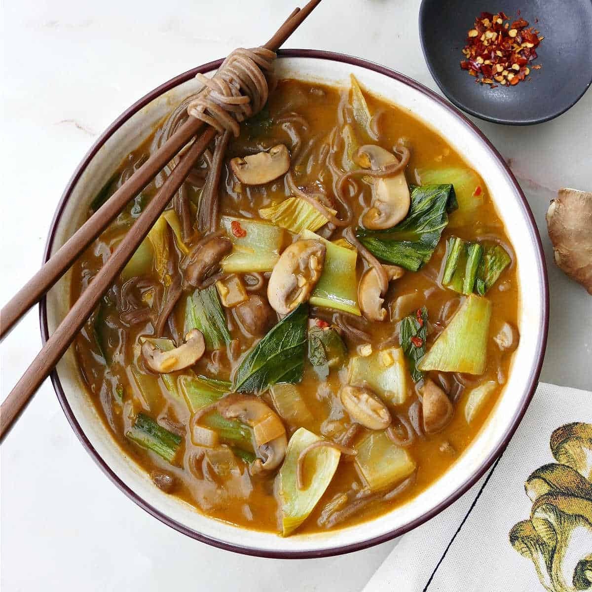 Ginger Miso Soup With Soba & Turnips Recipe | LynneCurry