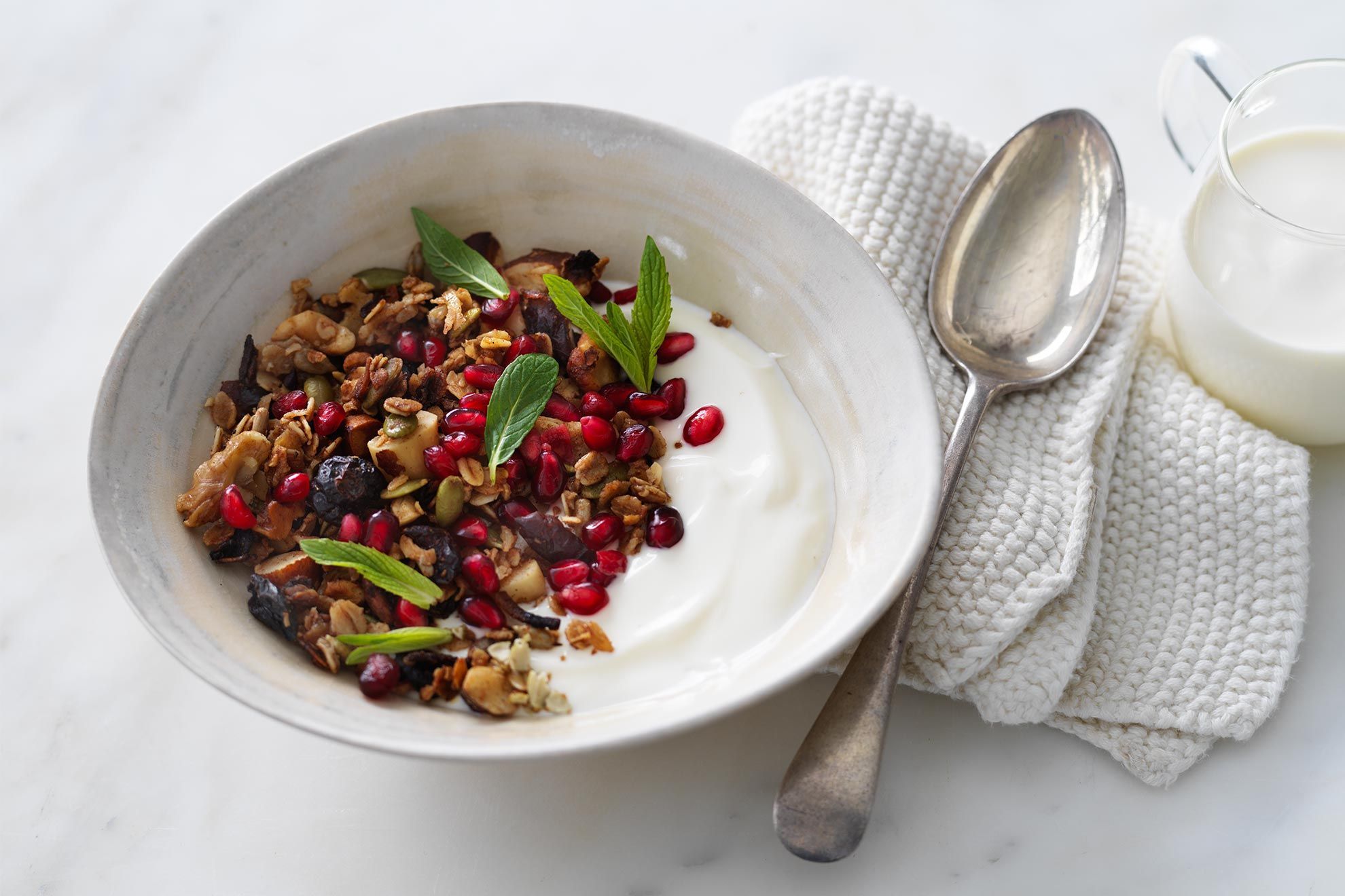 Granola & Pomegranate Bowl Recipe | LynneCurry