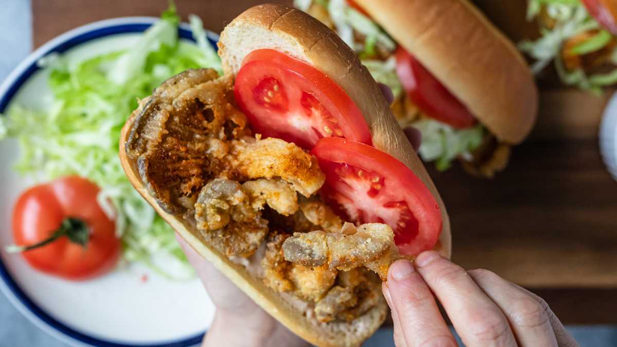 Oyster Mushroom Po' Boys Recipe | LynneCurry