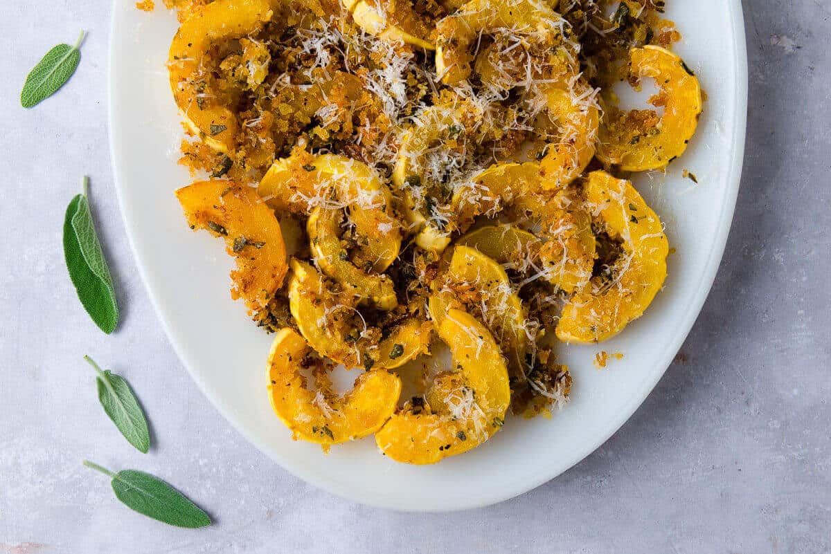 roasted-delicata-squash-with-creamy-blue-cheese-sauce-recipe