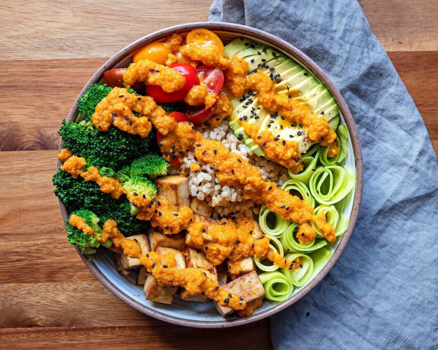 tofu-broccoli-bowls-with-carrot-ginger-dressing-recipe