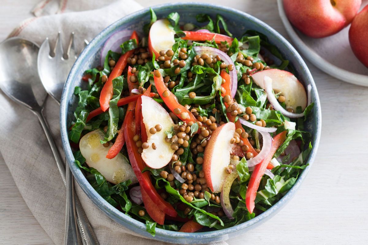 Lentil Spinach Salad Recipe | LynneCurry