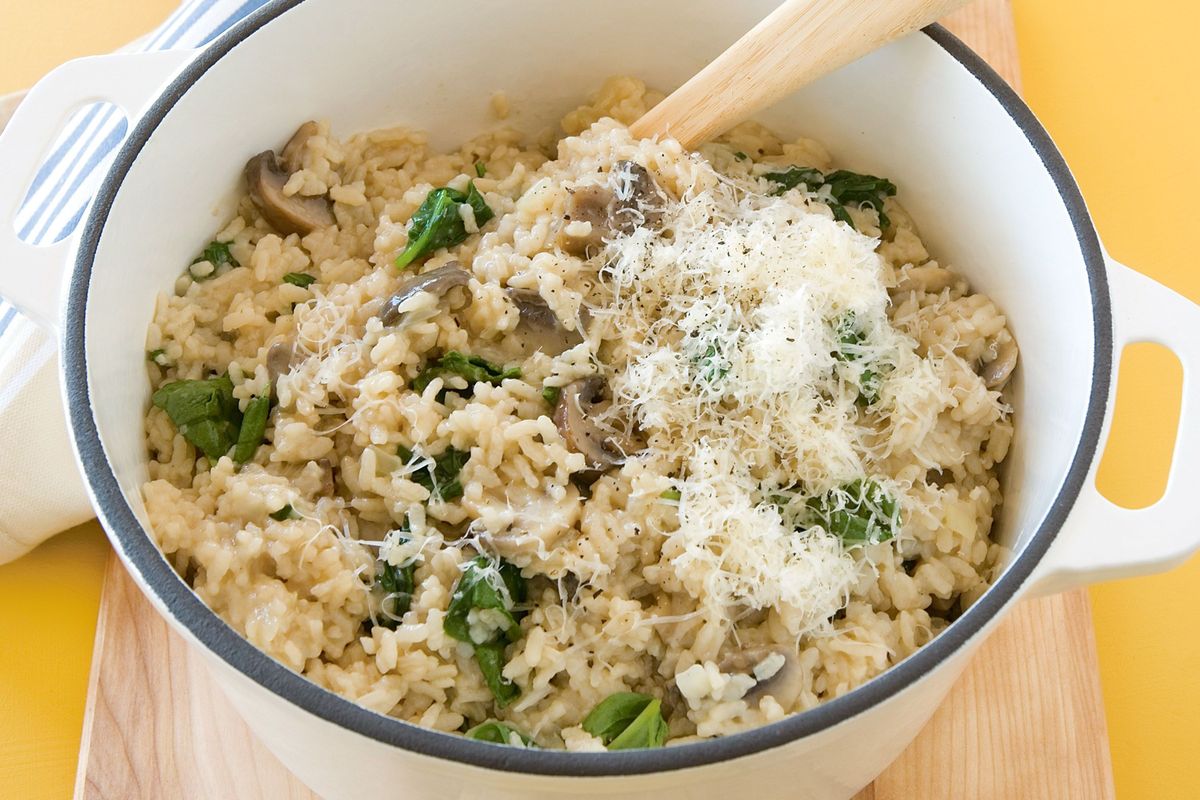 mushroom-spinach-risotto-recipe