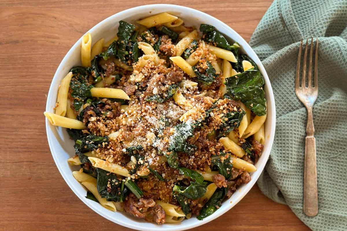 collard-greens-sausage-penne-recipe