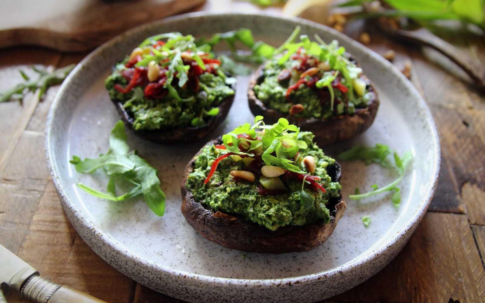 kale-pesto-mushrooms-recipe