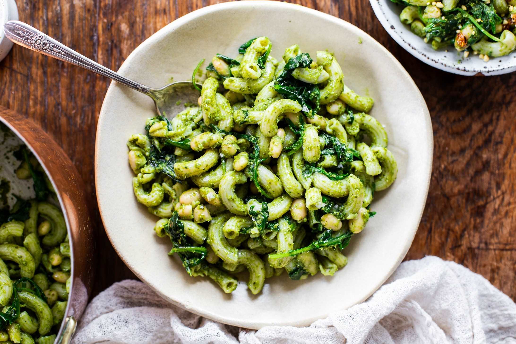 pasta-with-basil-white-bean-puree-recipe