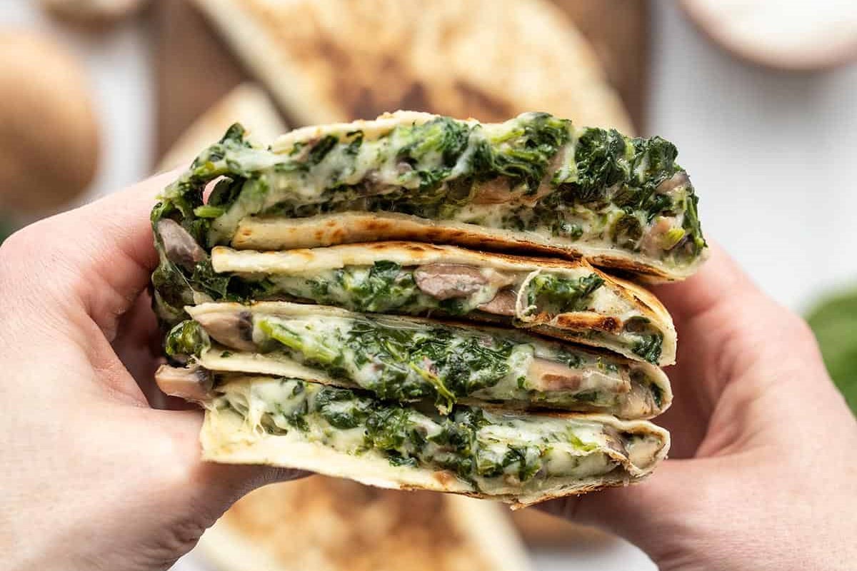 mushroom-spinach-quesadilla-recipe