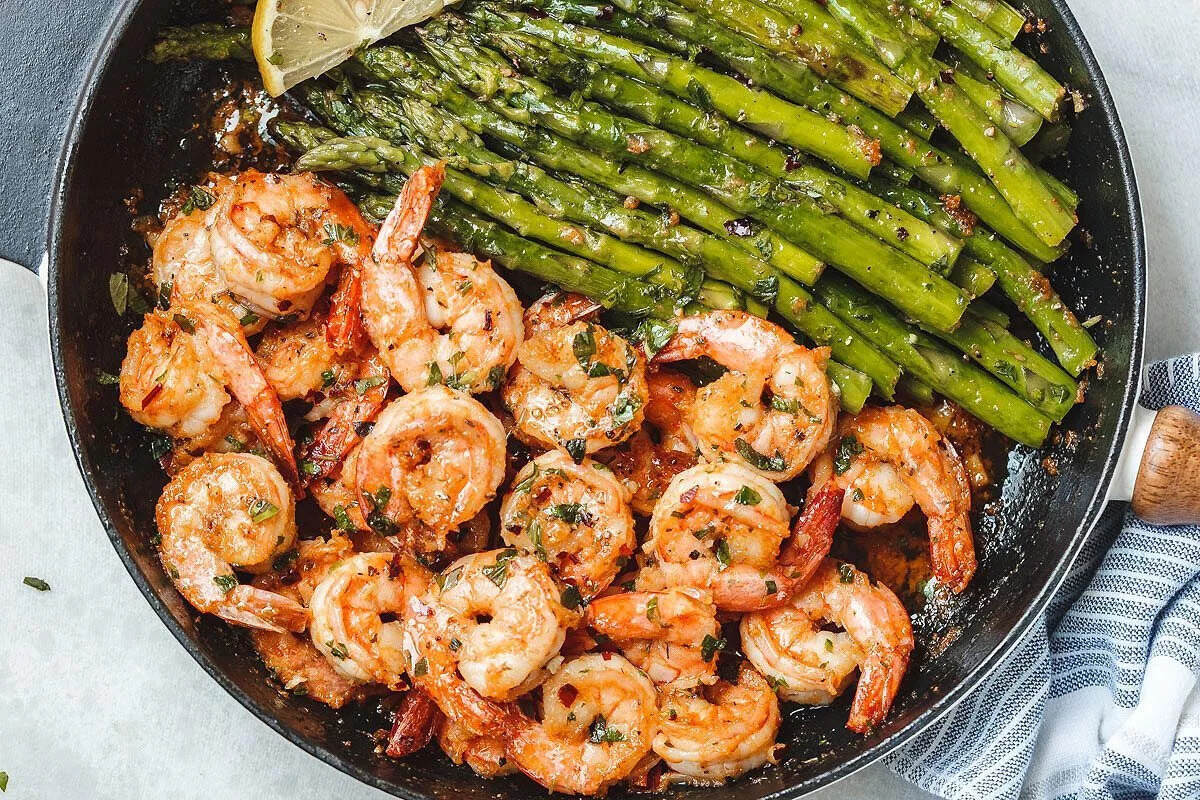 garlic-butter-shrimp-with-asparagus-recipe